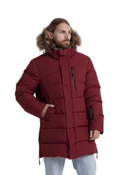 Пуховик Норман Nordic Goose (Мужской; 52; Винный, мех*Енот)